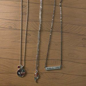 Beauty & The Beast - 3 pack necklace set